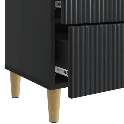 Bedside Cabinet Black 62 x 34.5 x 48 cm Engineered Wood