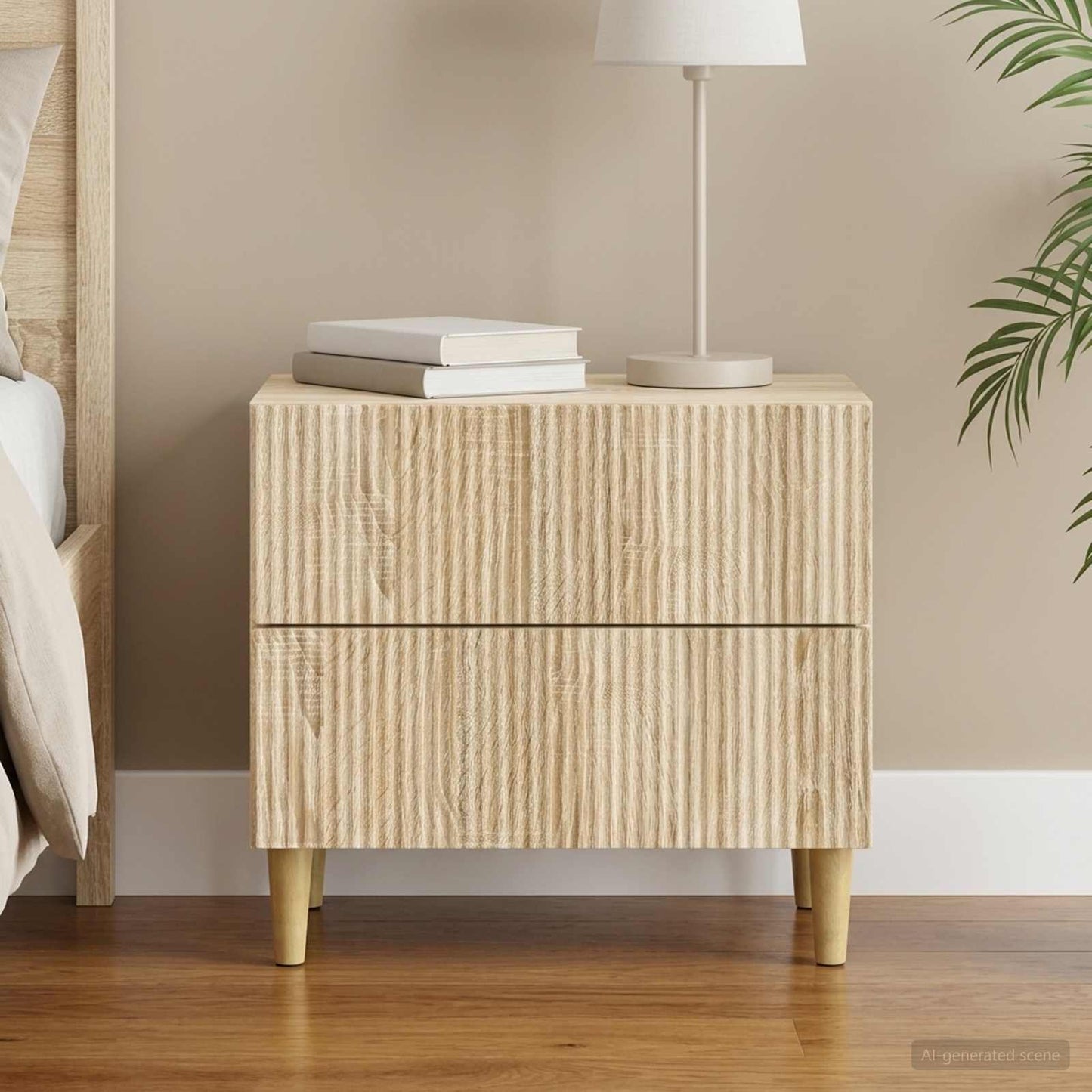 Bedside Cabinet Sonoma Oak 62 x 34.5 x 48 cm Engineered Wood