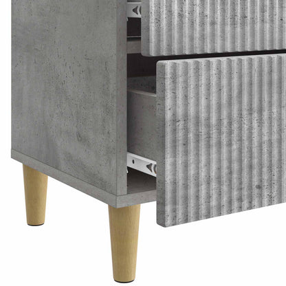 Bedside Cabinet Concrete Grey 62 x 34.5 x 48 cm Engineered Wood