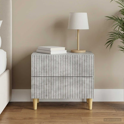 Bedside Cabinet Concrete Grey 62 x 34.5 x 48 cm Engineered Wood