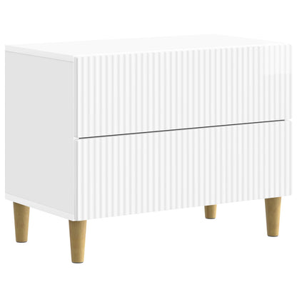 Bedside Cabinet with Drawer High Gloss White 62 x 34.5 x 48 cm