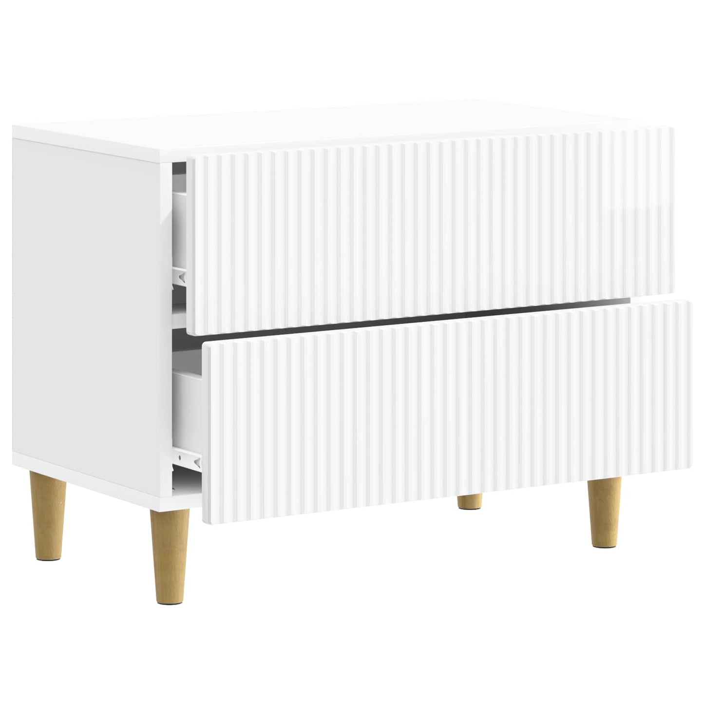 Bedside Cabinet with Drawer High Gloss White 62 x 34.5 x 48 cm
