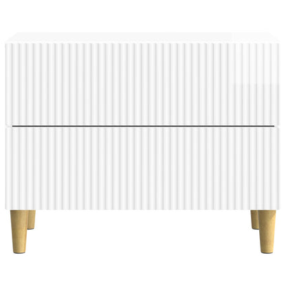 Bedside Cabinet with Drawer High Gloss White 62 x 34.5 x 48 cm