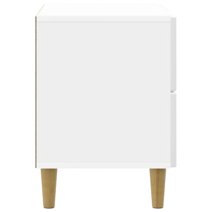 Bedside Cabinet with Drawer High Gloss White 62 x 34.5 x 48 cm