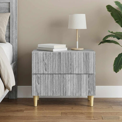 Bedside Cabinet Grey Sonoma 62 x 34.5 x 48 cm Engineered Wood