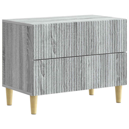 Bedside Cabinet Grey Sonoma 62 x 34.5 x 48 cm Engineered Wood