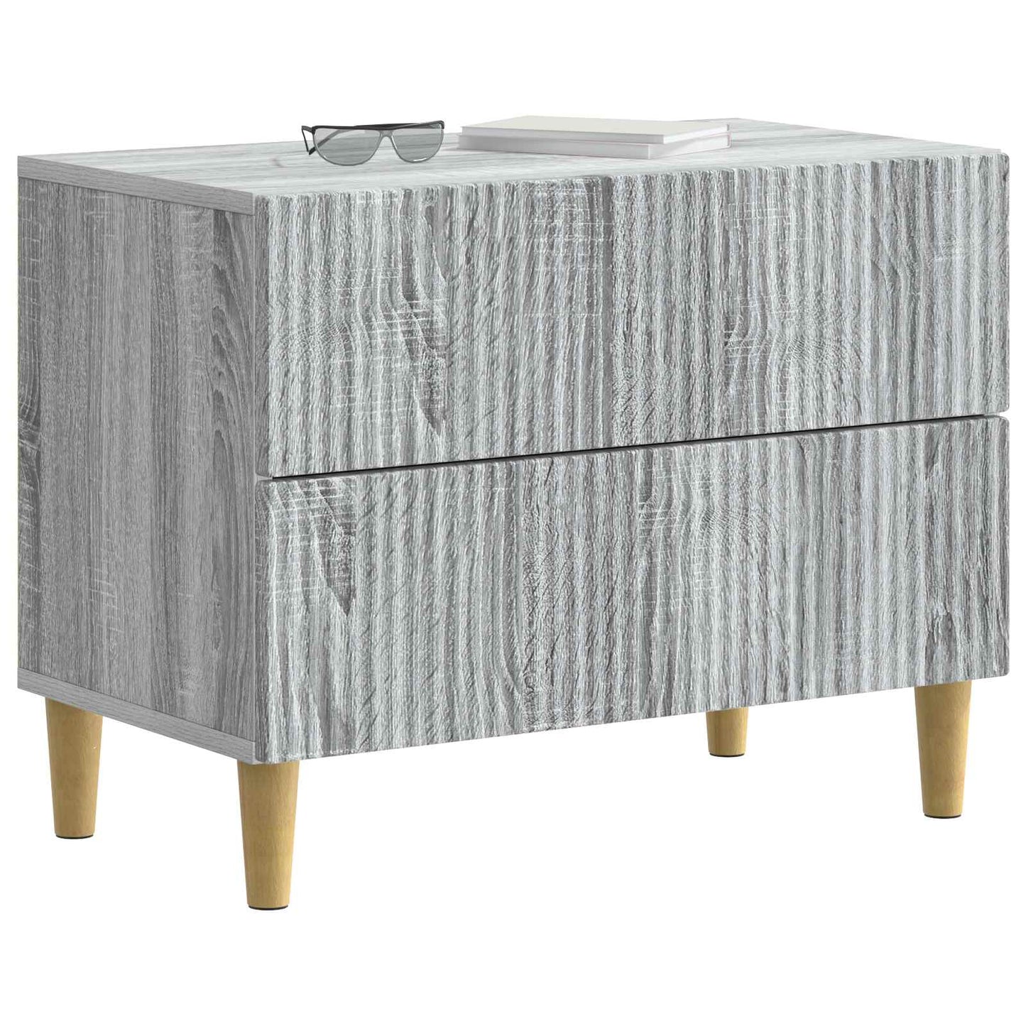 Bedside Cabinet Grey Sonoma 62 x 34.5 x 48 cm Engineered Wood