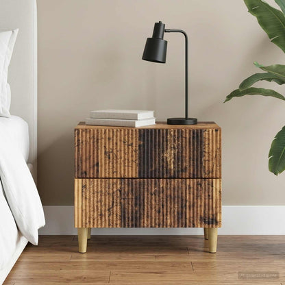 Bedside Cabinet Old Wood 62 x 34.5 x 48 cm Engineered Wood