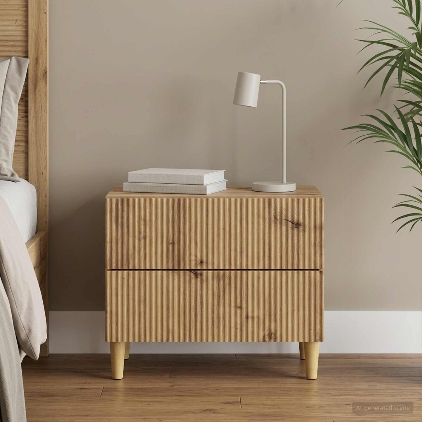 Bedside Cabinet Artisan Oak 62 x 34.5 x 48 cm Engineered Wood