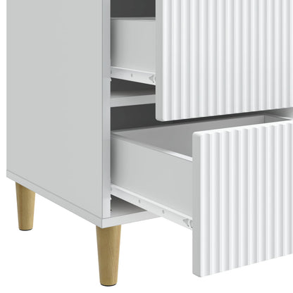 Bedside Cabinet White 43 x 41 x 66.5 cm Engineered Wood