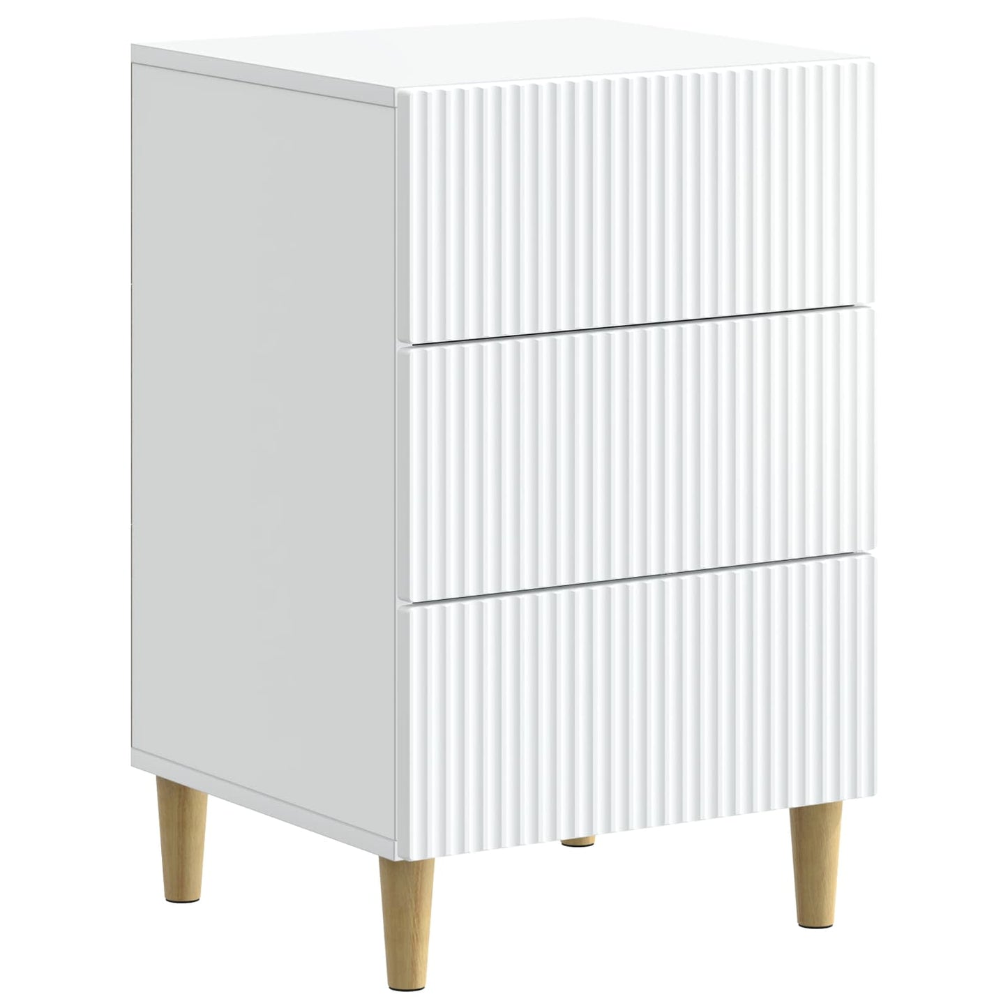 Bedside Cabinet White 43 x 41 x 66.5 cm Engineered Wood