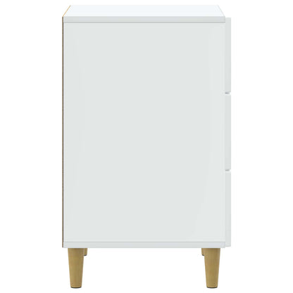 Bedside Cabinet White 43 x 41 x 66.5 cm Engineered Wood