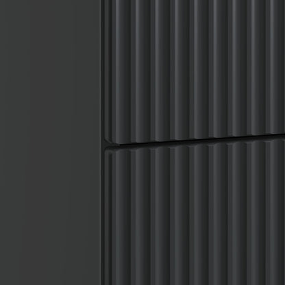 Bedside Cabinet Black 43 x 41 x 66.5 cm Engineered Wood