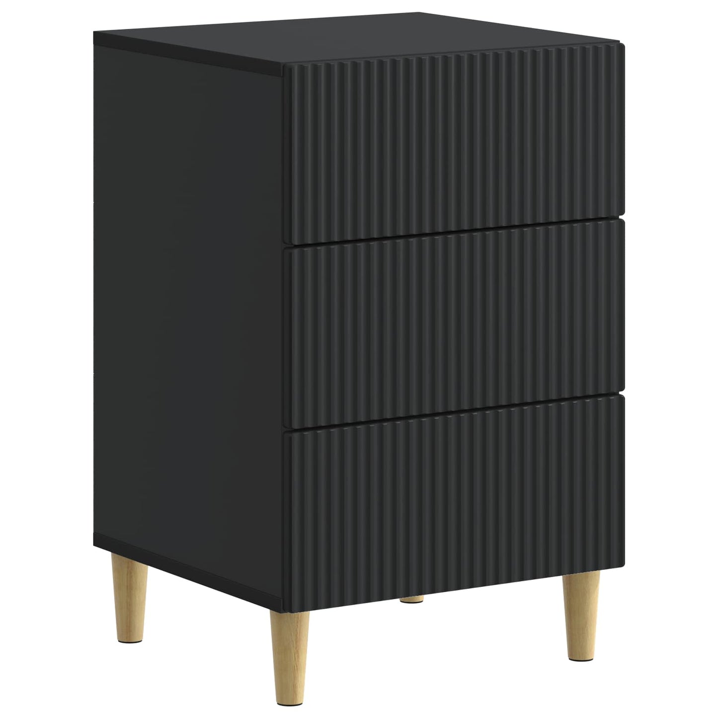 Bedside Cabinet Black 43 x 41 x 66.5 cm Engineered Wood