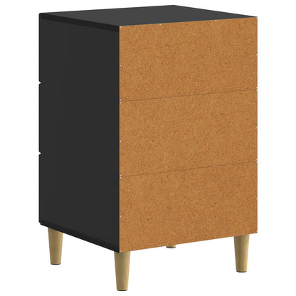 Bedside Cabinet Black 43 x 41 x 66.5 cm Engineered Wood