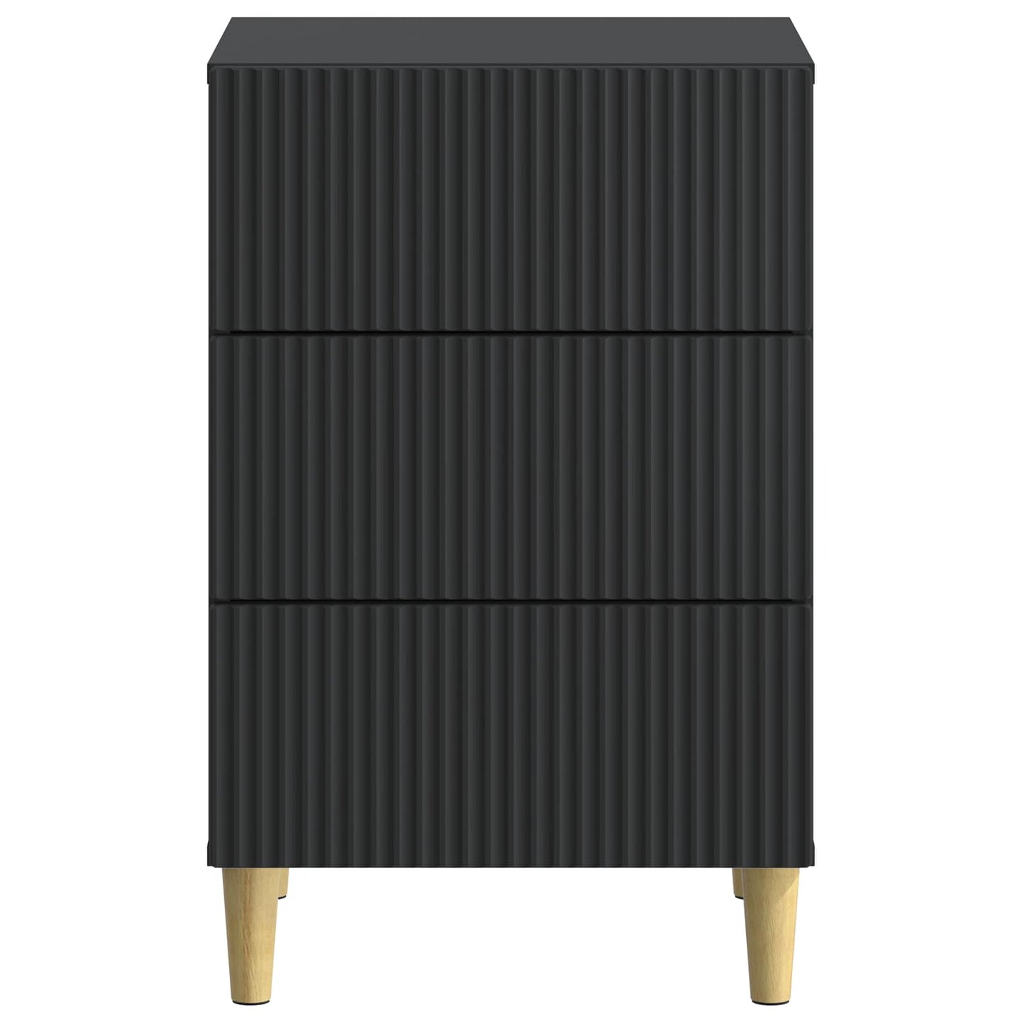 Bedside Cabinet Black 43 x 41 x 66.5 cm Engineered Wood