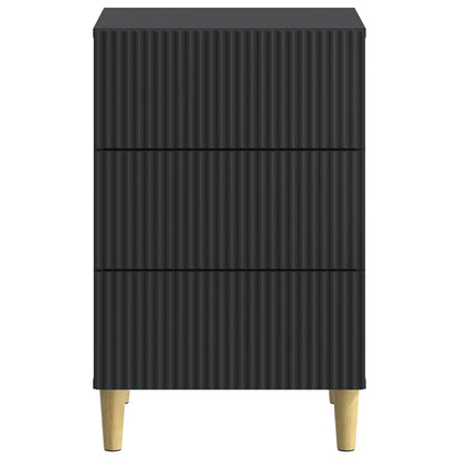Bedside Cabinet Black 43 x 41 x 66.5 cm Engineered Wood
