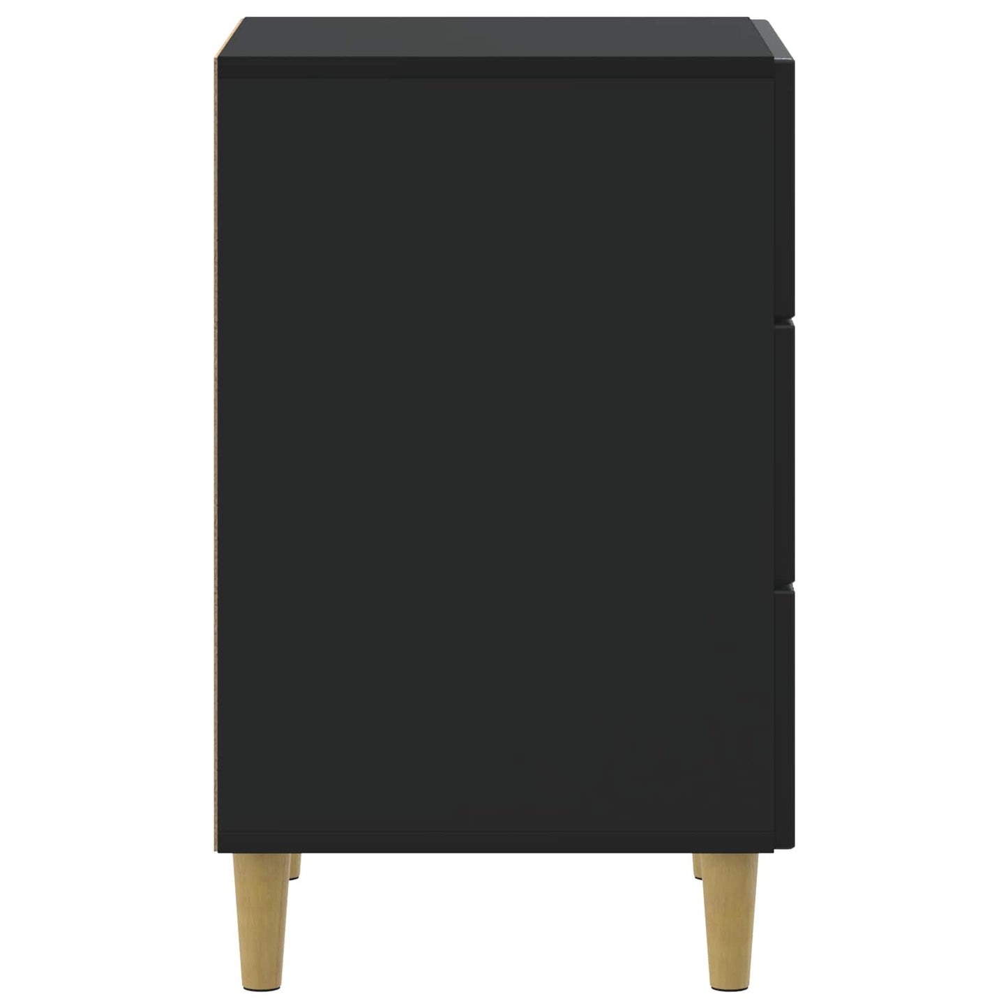 Bedside Cabinet Black 43 x 41 x 66.5 cm Engineered Wood