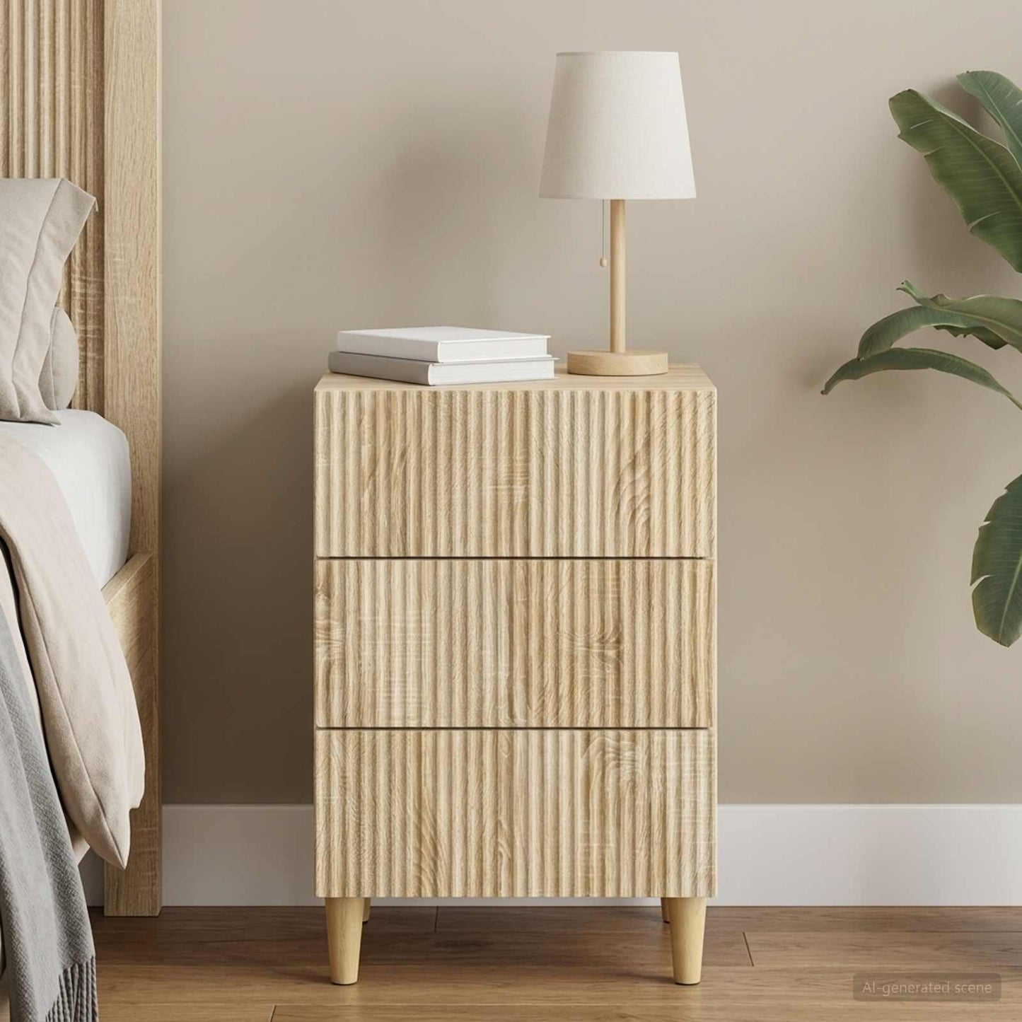 Bedside Cabinet Sonoma Oak 43 x 41 x 66.5 cm Engineered Wood