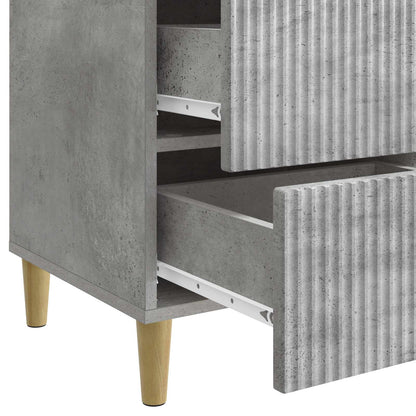 Bedside Cabinet Concrete Grey 43 x 41 x 66.5 cm Engineered Wood
