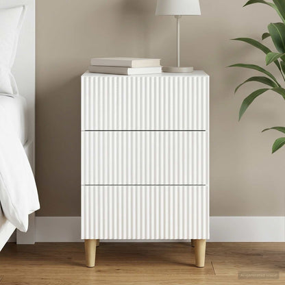 Bedside Cabinet High Gloss White 43 x 41 x 66.5 cm