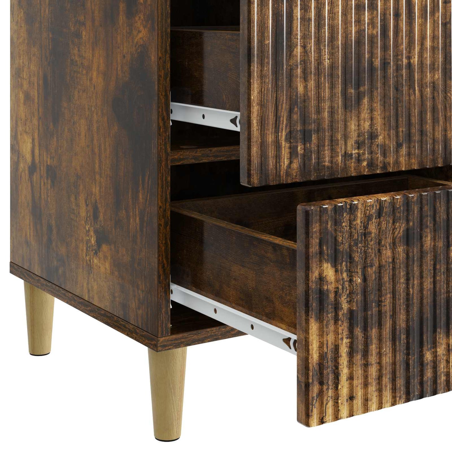 Bedside Cabinet Smoked Oak 43 x 41 x 66.5 cm Engineered Wood
