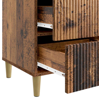 Bedside Cabinet Old Wood 43 x 41 x 66.5 cm Engineered Wood