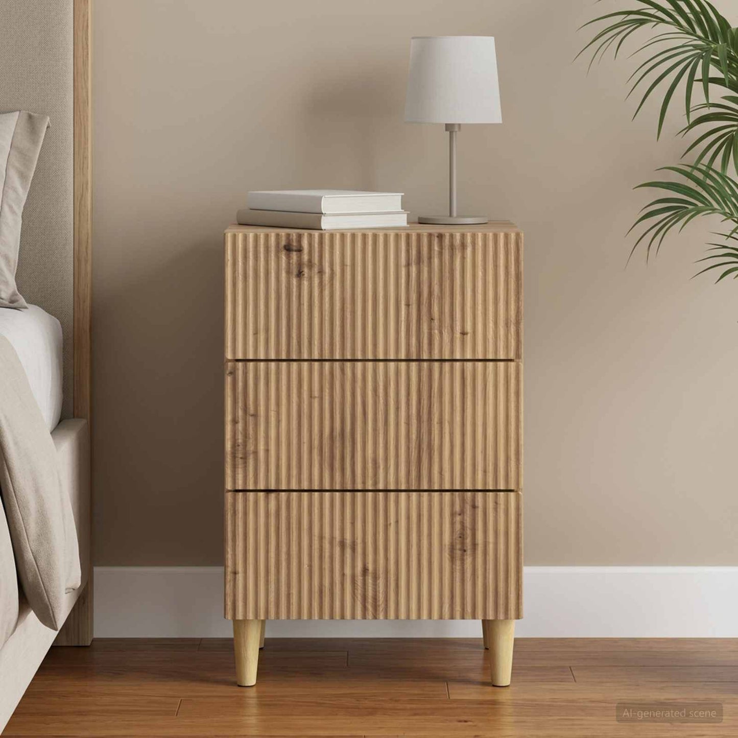 Bedside Cabinet Artisan Oak 43 x 41 x 66.5 cm Engineered Wood