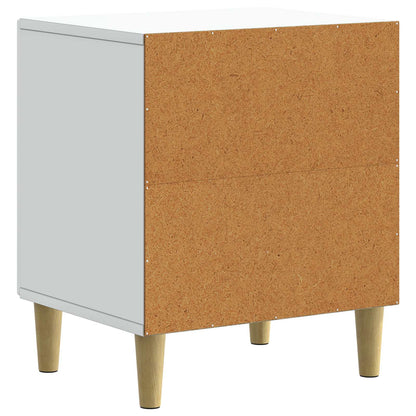 Bedside Cabinet White 43 x 34.5 x 50 cm Engineered Wood