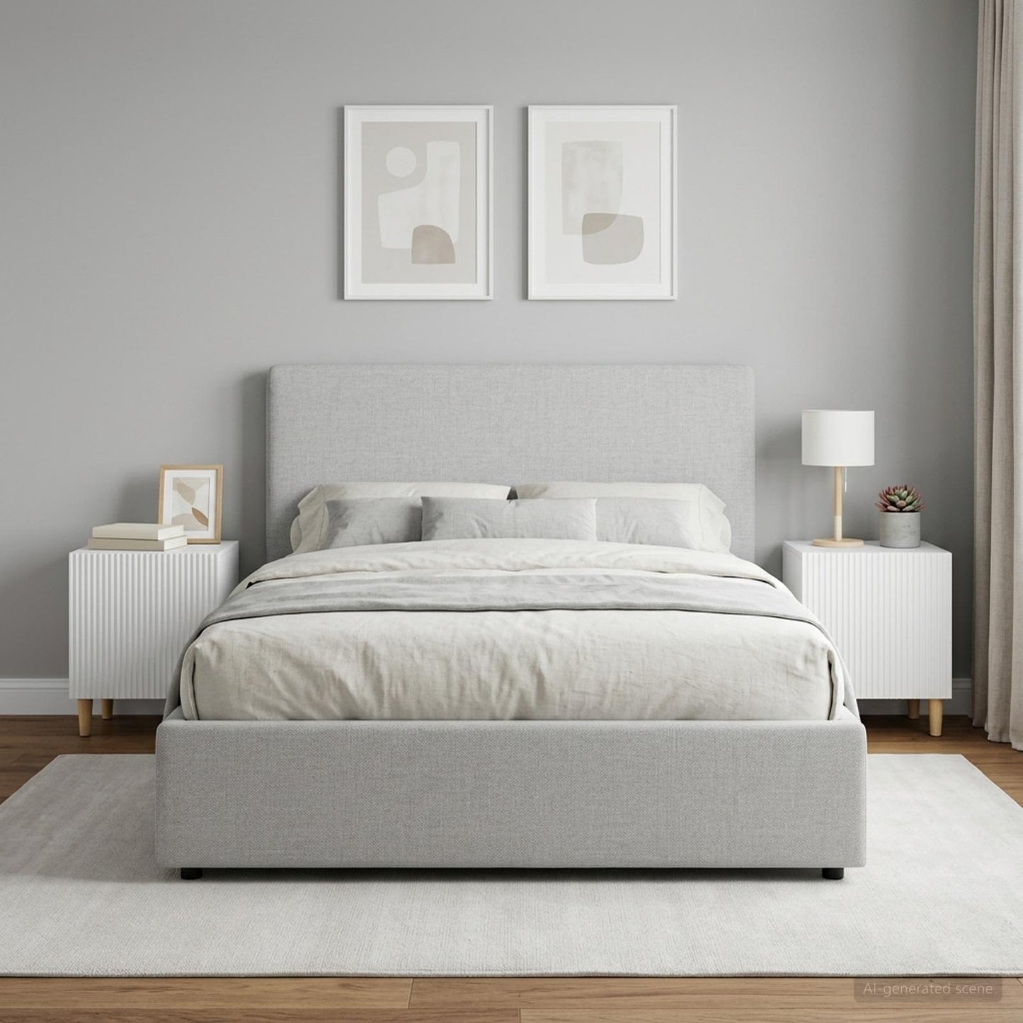 Bedside Cabinet 2 pcs White 43 x 34.5 x 50 cm Engineered Wood