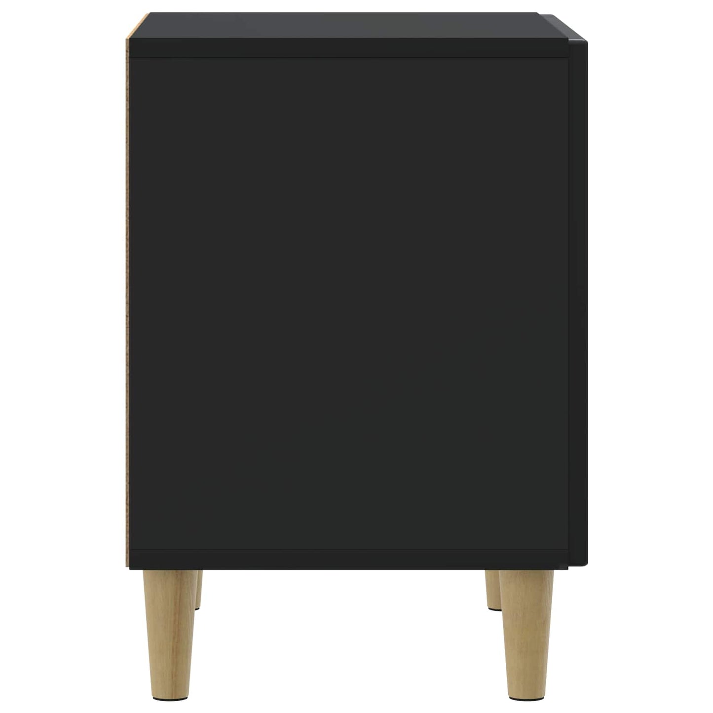 Bedside Cabinet Black 43 x 34.5 x 50 cm Engineered Wood