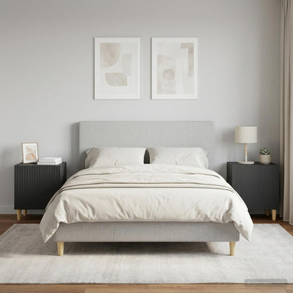 Bedside Cabinet 2 pcs Black 43 x 34.5 x 50 cm Engineered Wood