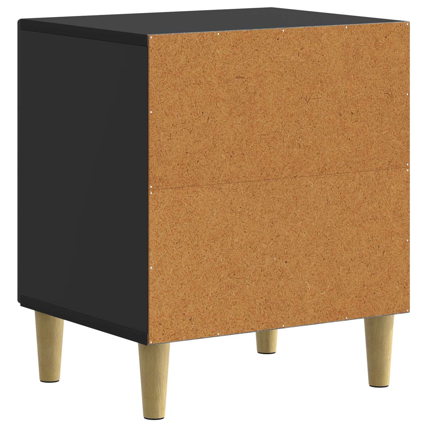 Bedside Cabinet 2 pcs Black 43 x 34.5 x 50 cm Engineered Wood