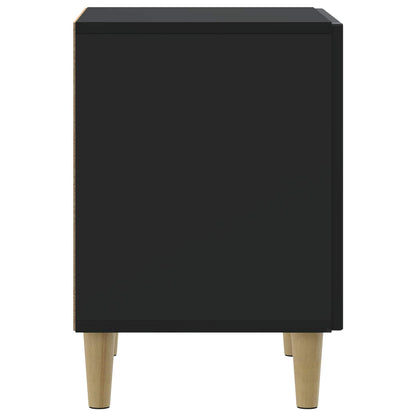Bedside Cabinet 2 pcs Black 43 x 34.5 x 50 cm Engineered Wood