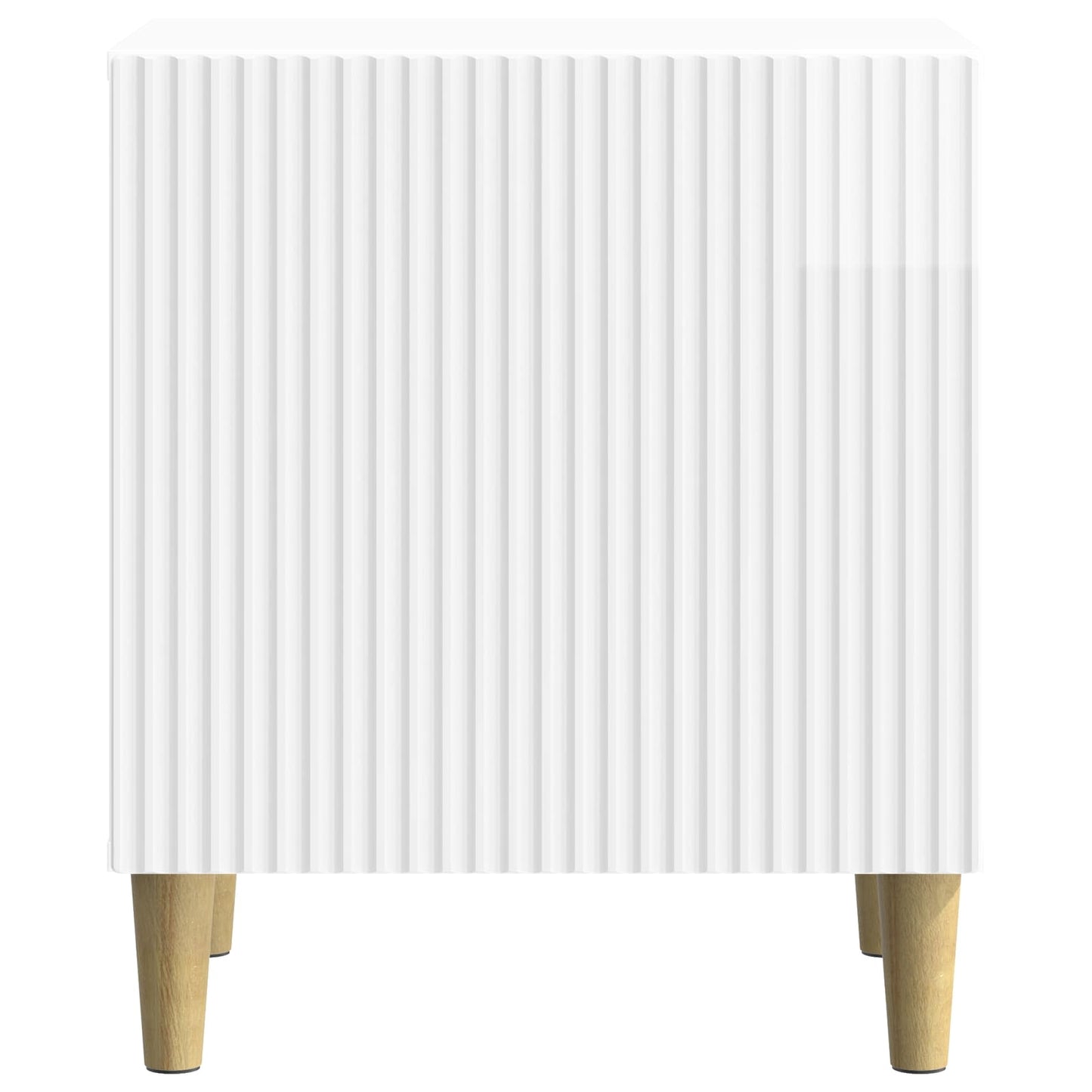 Bedside Cabinet High Gloss White 43 x 34.5 x 50 cm