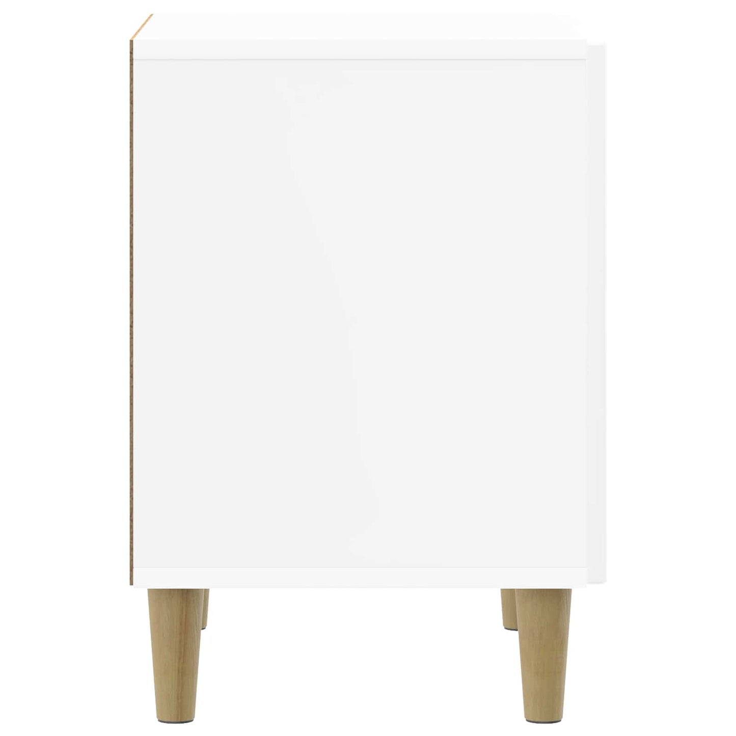 Bedside Cabinet High Gloss White 43 x 34.5 x 50 cm