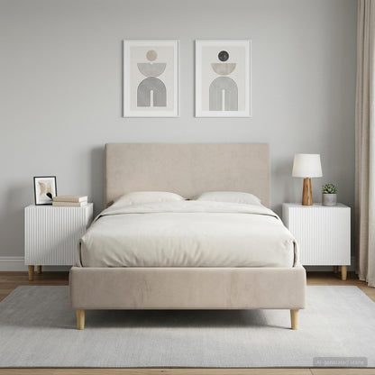 Bedside Cabinet 2 pcs High Gloss White 43 x 34.5 x 50 cm