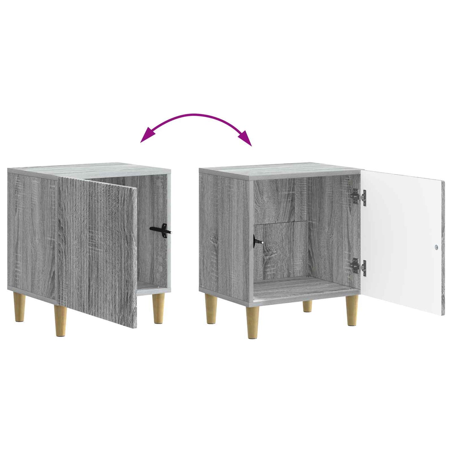 Bedside Cabinet Grey Sonoma 43 x 34.5 x 50 cm Engineered Wood