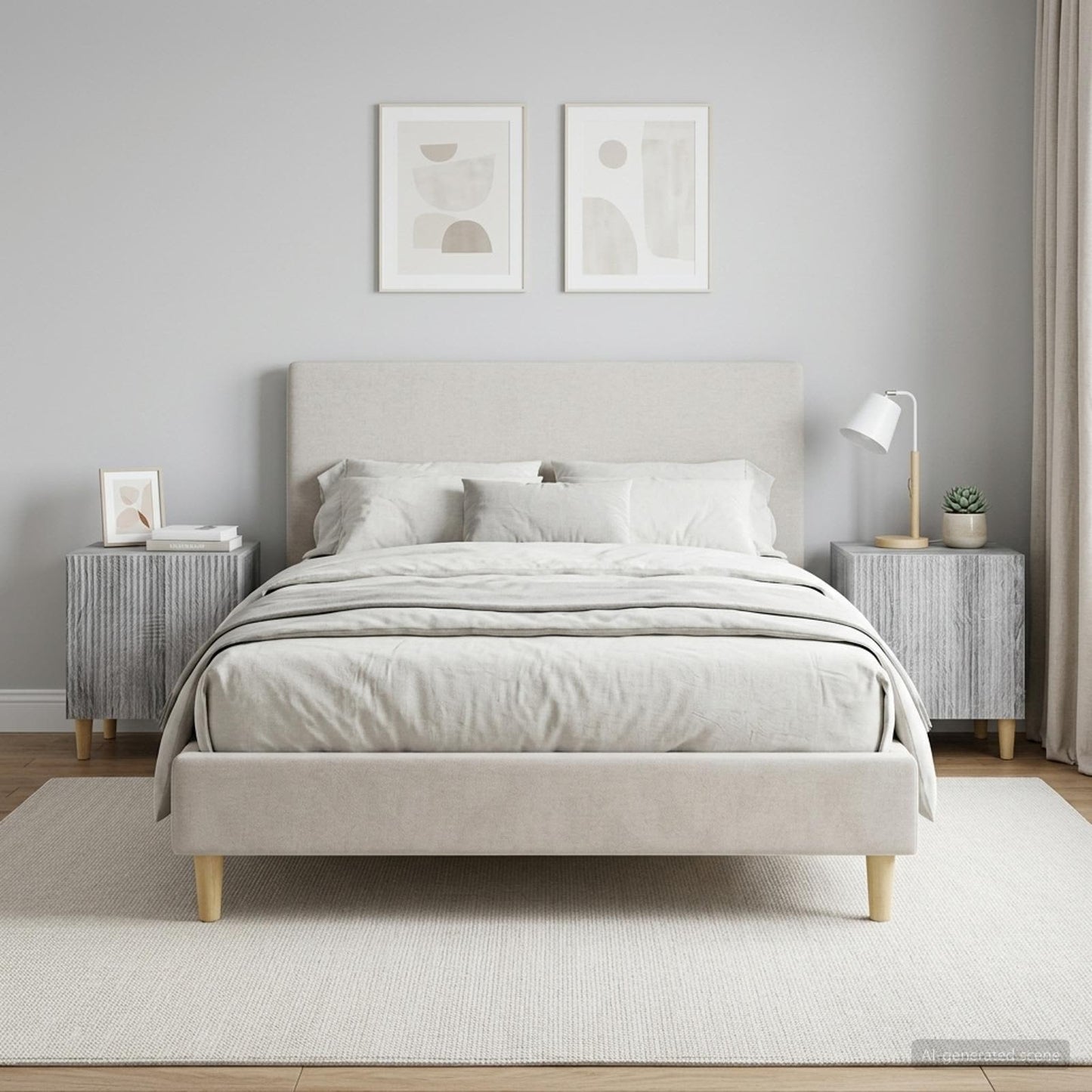 Bedside Cabinet 2 pcs Grey Sonoma 43 x 34.5 x 50 cm
