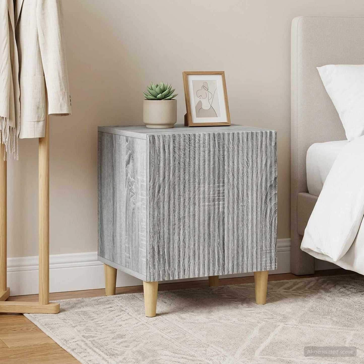 Bedside Cabinet 2 pcs Grey Sonoma 43 x 34.5 x 50 cm