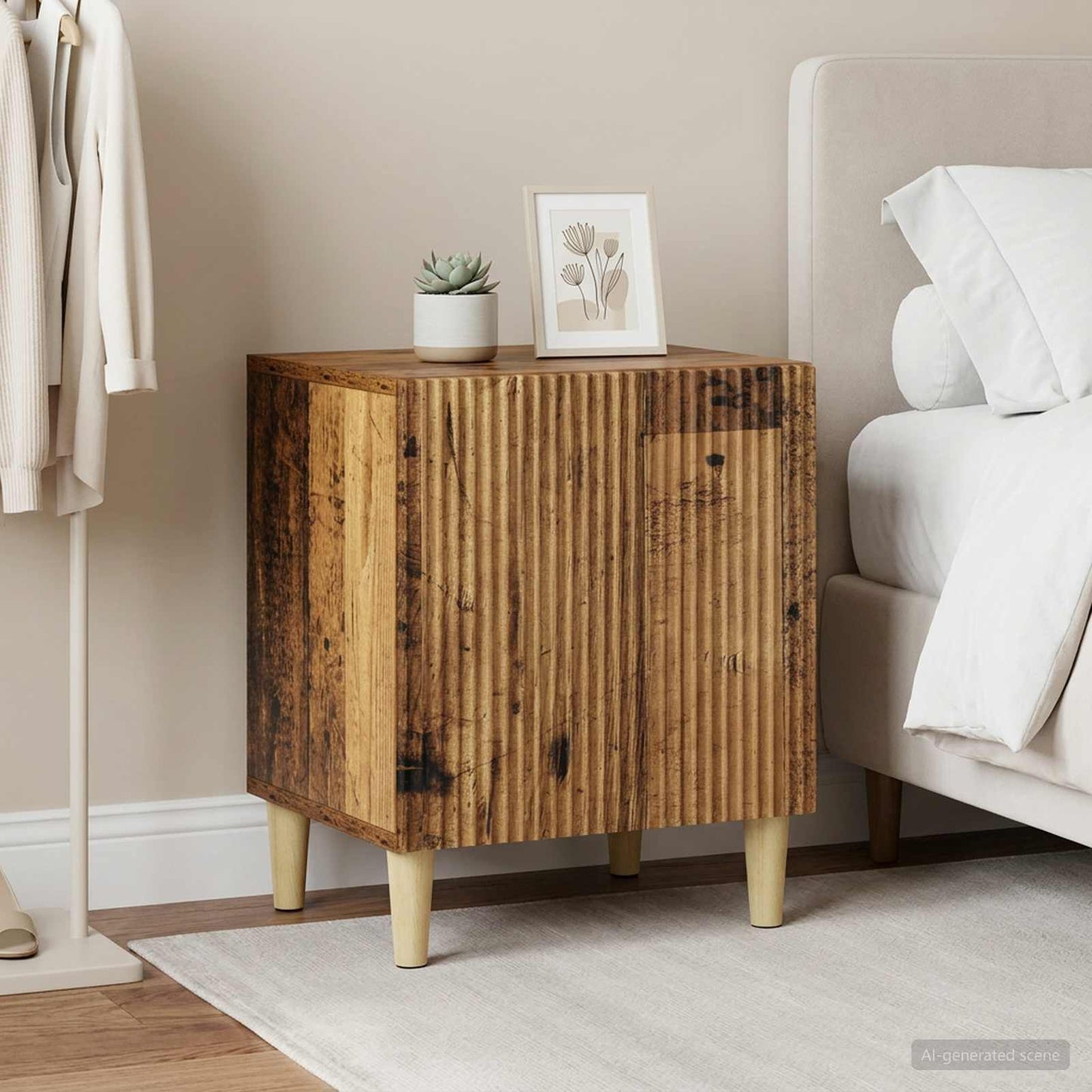 Bedside Cabinet 2 pcs Old Wood 43 x 34.5 x 50 cm