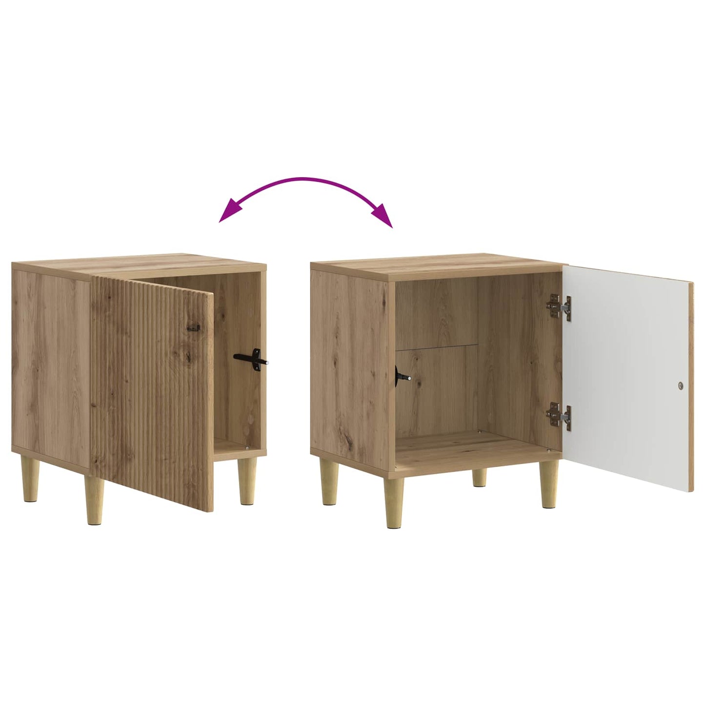 Bedside Cabinet Artisan Oak 43 x 34.5 x 50 cm Engineered Wood