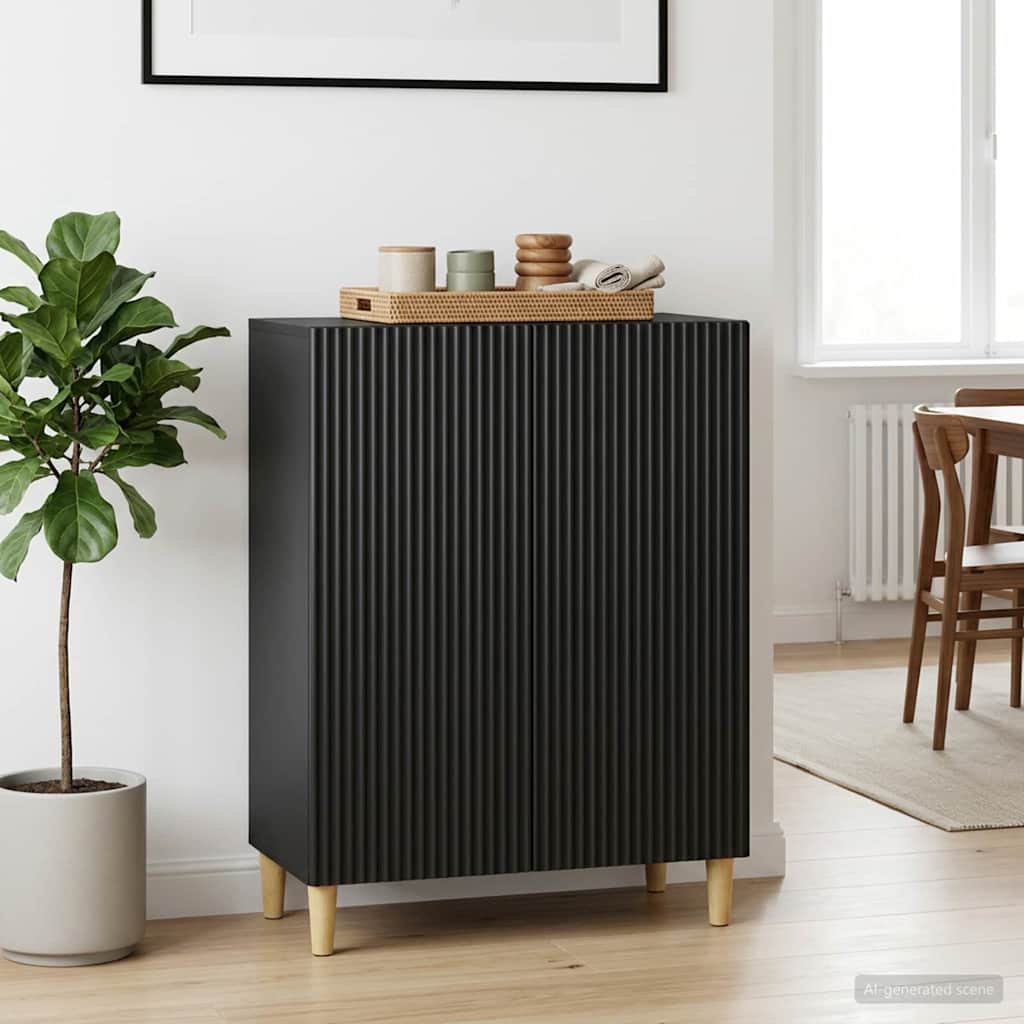 Sideboard Black 66 x 34.5 x 90 cm Engineered Wood