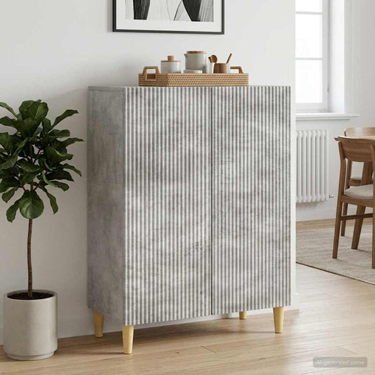 Sideboard Concrete Grey 66 x 34.5 x 90 cm Engineered Wood