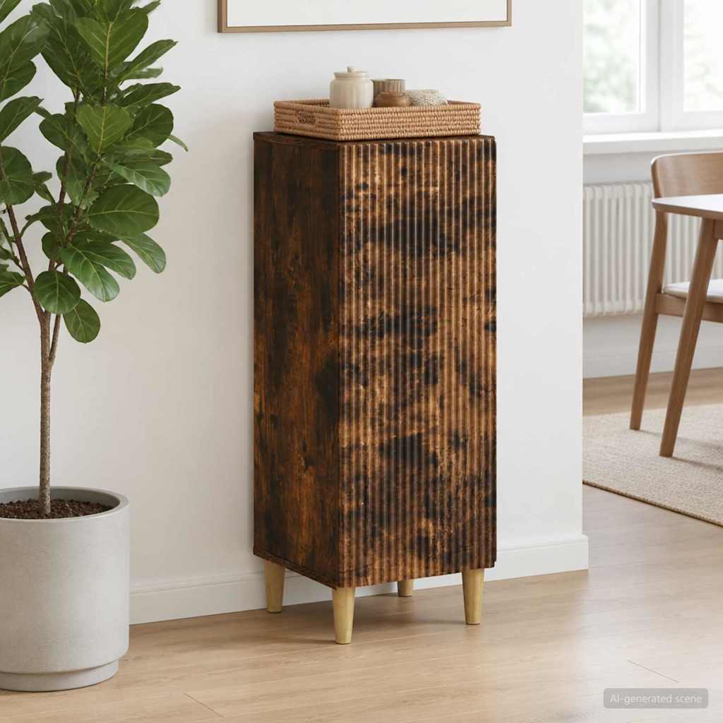 Sideboard Smoked Oak 33 x 34.5 x 90 cm Engineered Wood
