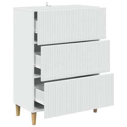 Drawer Cabinet White 66 x 34.5 x 90 cm Engineered Wood