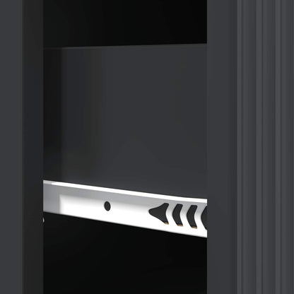 Drawer Cabinet 66 x 34.5 x 90 cm Engineered Wood Black
