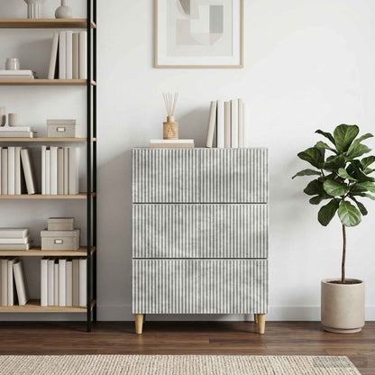 Drawer Cabinet 66 x 34.5 x 90 cm Engineered Wood Concrete Grey