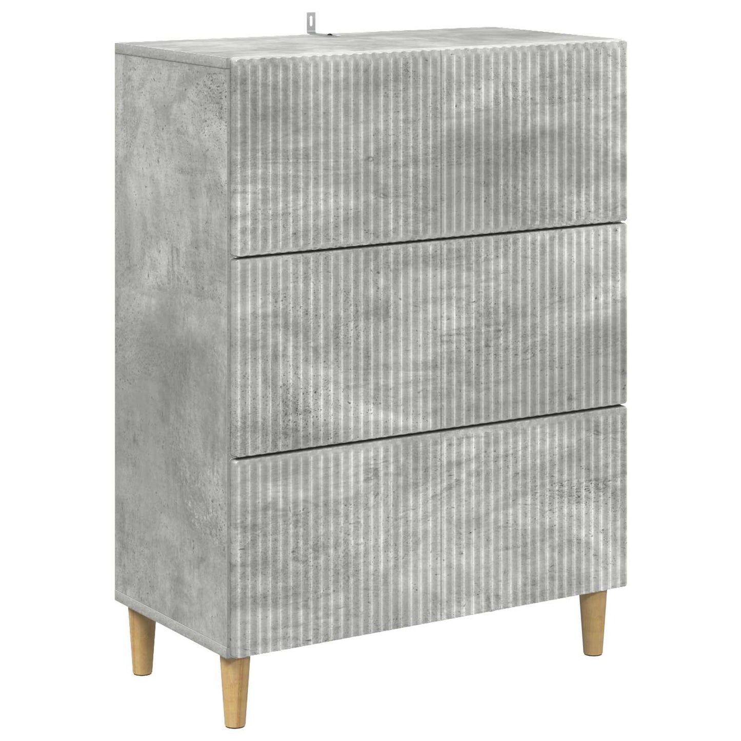 Drawer Cabinet Concrete Grey 66 x 34.5 x 90 cm Engineered Wood