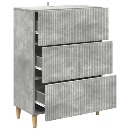 Drawer Cabinet Concrete Grey 66 x 34.5 x 90 cm Engineered Wood
